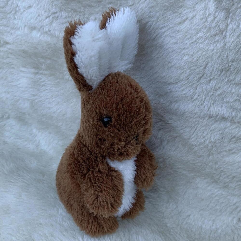 Brown White Bunny Rabbit Plush Stuffed Animal 8” No Tags Cute Easter Toy Vtg